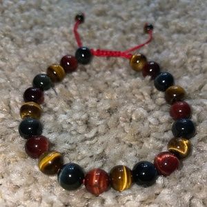 8 mm TIGER EYES unisex healing stone bracelet